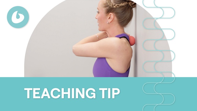 pilates teaching tip scoliosis pinky ball