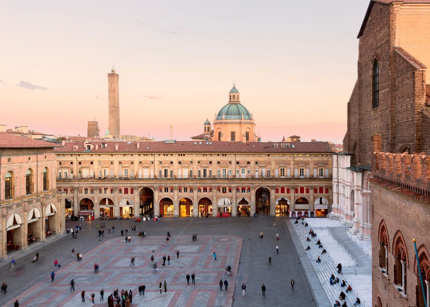 a square or gathering place in Italy