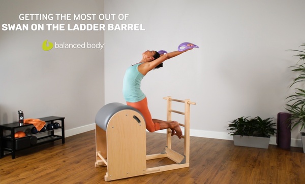 getting the most out of swan on the ladder barrel woman exercising with smartbells