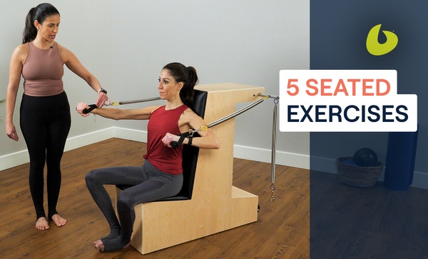 5 seated exercises pilates arm chair workout