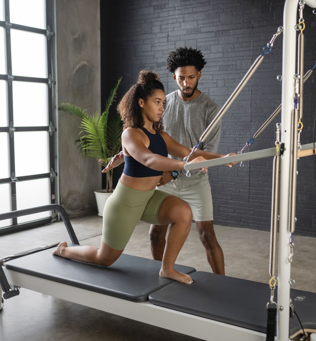 pilates on a tower