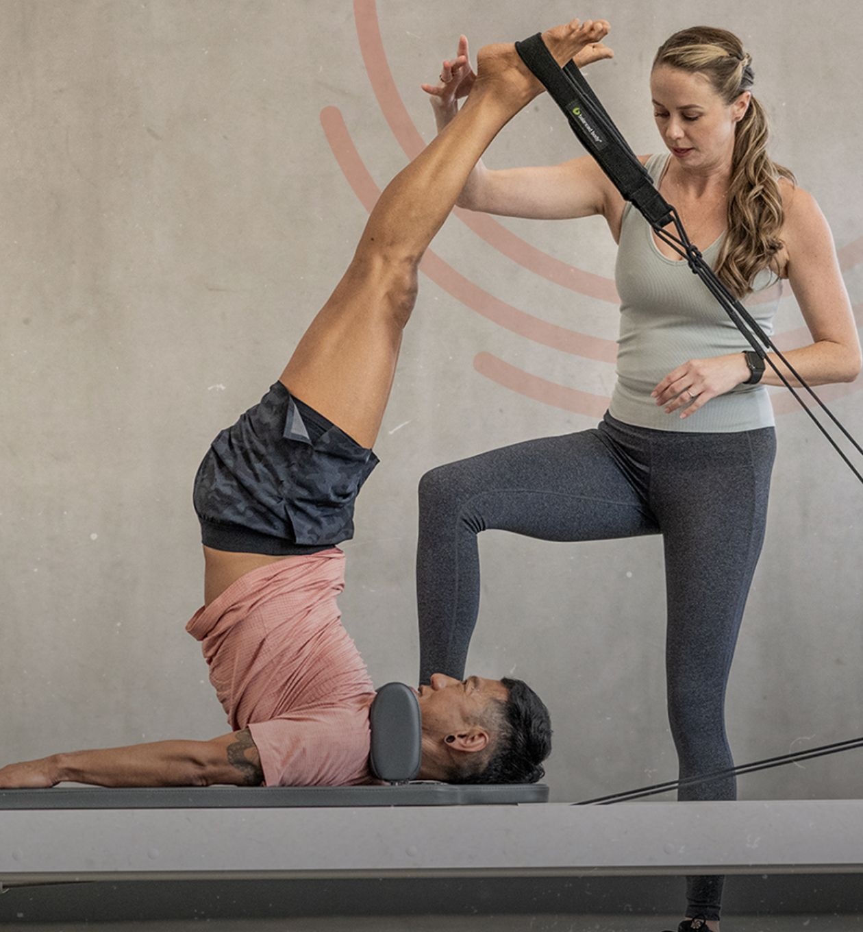 pilates inversion on reformer