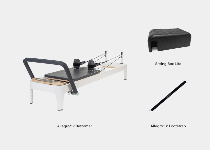 Allegro 2 Bundle: Reformer with Legs, Footstrap, and Sitting Box Lite