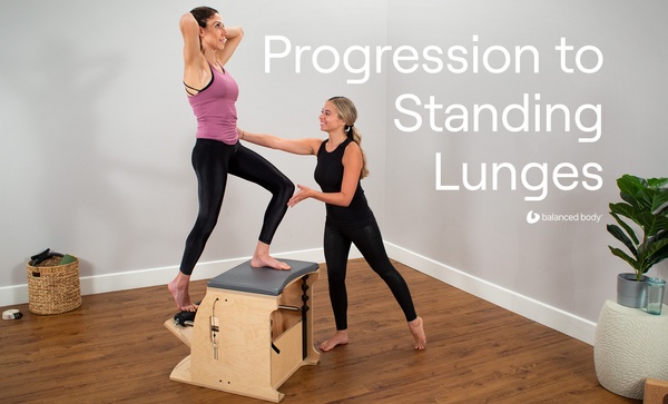 progression to standing lunges wunda chair pilates